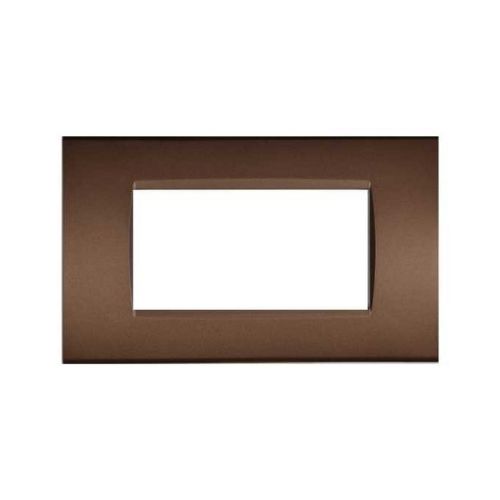 [6970597461123/0793541330414 - Placca 4P tecnopolimero INT-LGT bronzo] 8004-14